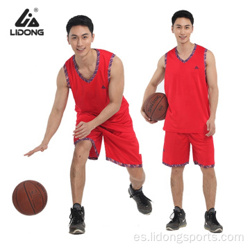 Uniformes de camisas de baloncesto seco y transpirable para hombres